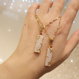 Exquisite Long Bamboo Jade Pendant Necklace