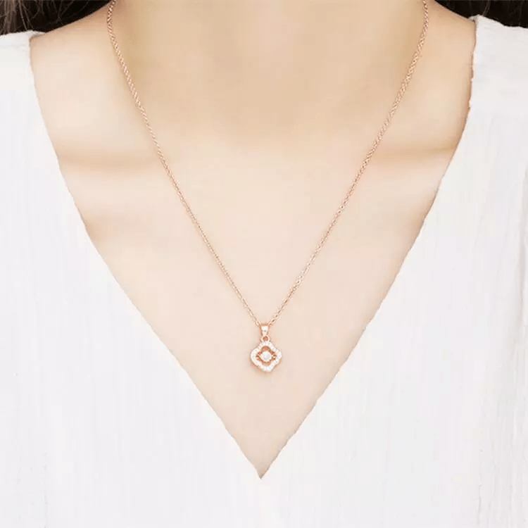 Dancing Diamond Pendant Necklace